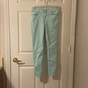 7 for all mankind jeans light blue/green